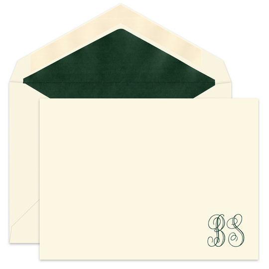Municipal Initials Foldover Note Cards